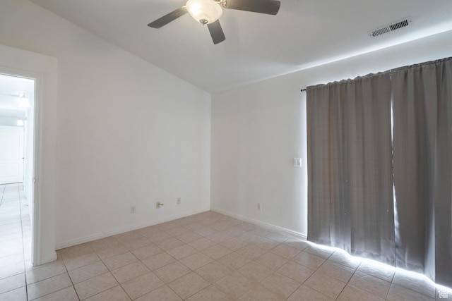 2163 W 127 S, Hurricane, UT 84737 - empty room featuring light tile patterned floors, baseboards, ceiling fan, and visible vents