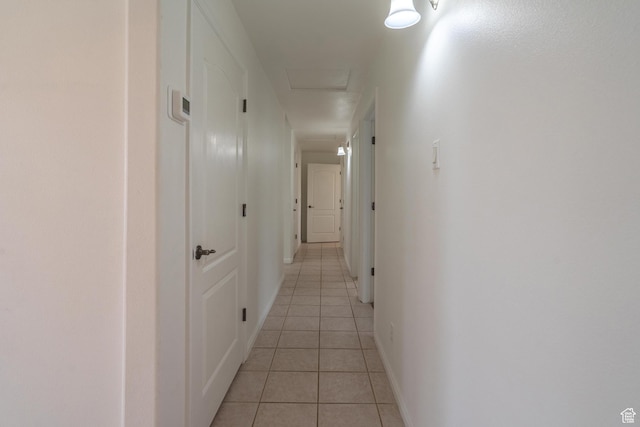 2163 W 127 S, Hurricane, UT 84737 - hall with baseboards, light tile patterned floors, and attic access
