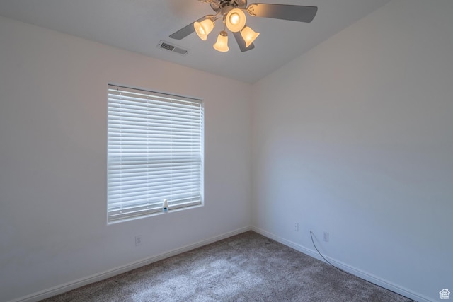 2163 W 127 S, Hurricane, UT 84737 - carpeted spare room featuring baseboards, ceiling fan, and visible vents