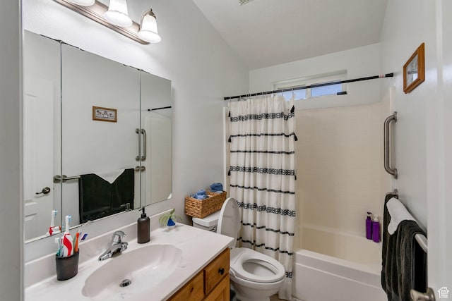 2163 W 127 S, Hurricane, UT 84737 - bathroom featuring shower / bath combination with curtain, toilet, and vanity