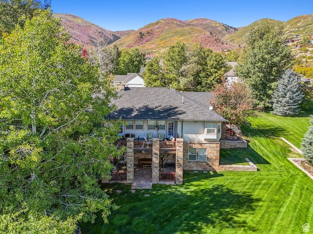 exterior space with a mountain view