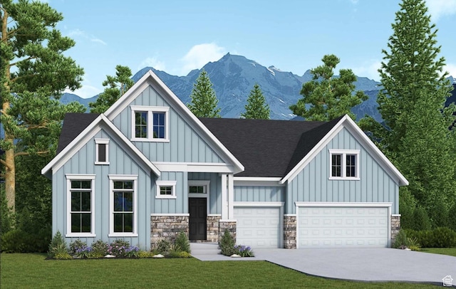 1502 W 1010 N Unit 11, Pleasant Grove, UT 84062 - modern inspired farmhouse with board and batten siding, a shingled roof, stone siding, and a front yard