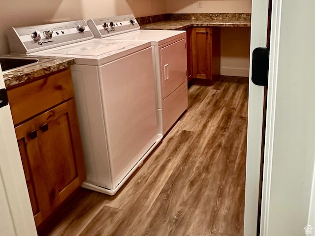 640 S 100 E, Mantua, UT 84324 - washroom with cabinet space, light wood-style floors, and independent washer and dryer