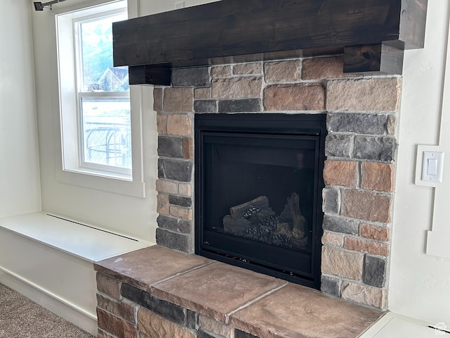 640 S 100 E, Mantua, UT 84324 - details featuring a fireplace with raised hearth