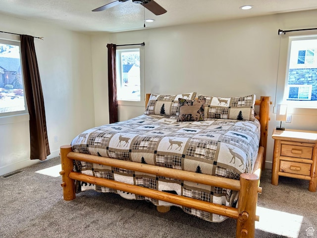 640 S 100 E, Mantua, UT 84324 - bedroom with visible vents, recessed lighting, baseboards, and carpet