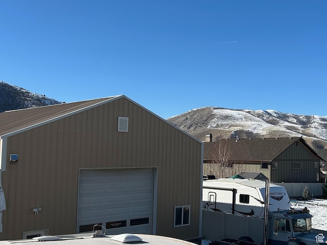 640 S 100 E, Mantua, UT 84324 - garage with fence and a mountain view