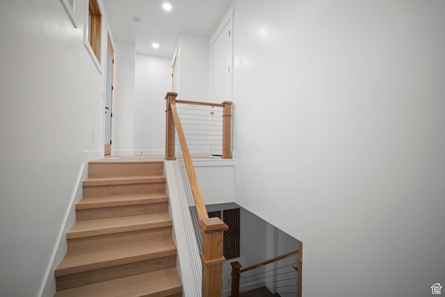 603 N Darwin St E Unit 10, Salt Lake City, UT 84103 - staircase with recessed lighting