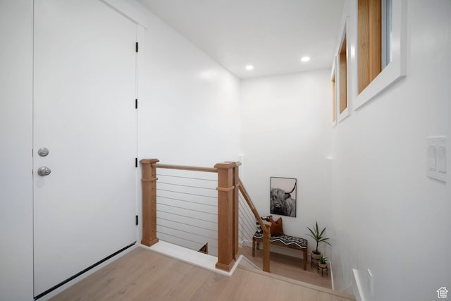 603 N Darwin St E Unit 10, Salt Lake City, UT 84103 - stairs featuring recessed lighting and wood finished floors