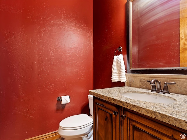 946 S Meadow Lark Ln E, Huntsville, UT 84317 - bathroom with a textured wall, toilet, and vanity
