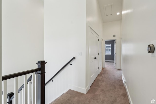 1127 N 520 W Unit 40, Midway, UT 84049 - hall with an upstairs landing, carpet, and baseboards