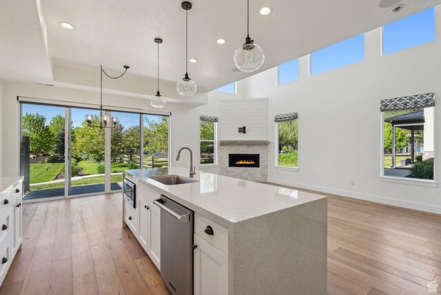 1127 N 520 W Unit 40, Midway, UT 84049 - kitchen with a sink, stainless steel appliances, open floor plan, light wood-style flooring, and recessed lighting