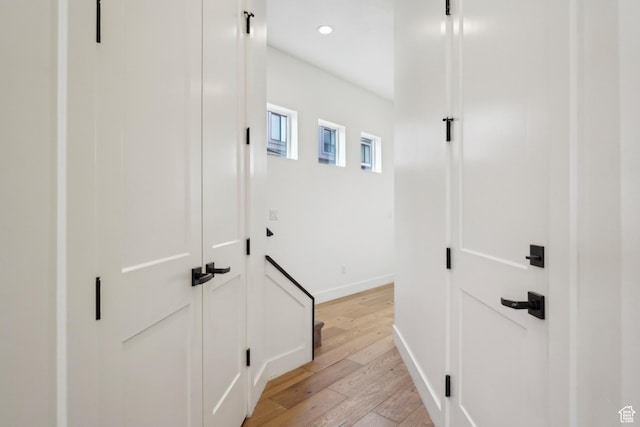 1127 N 520 W Unit 40, Midway, UT 84049 - hallway featuring light wood-style flooring, baseboards, and recessed lighting