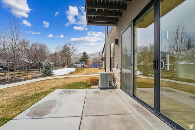 1127 N 520 W Unit 40, Midway, UT 84049 - view of patio / terrace with cooling unit and a mountain view