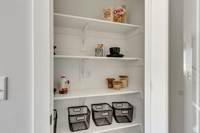 view of pantry