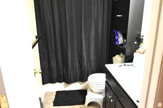 8196 N Cedar Springs Rd Unit 1, Eagle Mountain, UT 84005 - bathroom with tile patterned flooring, toilet, and vanity