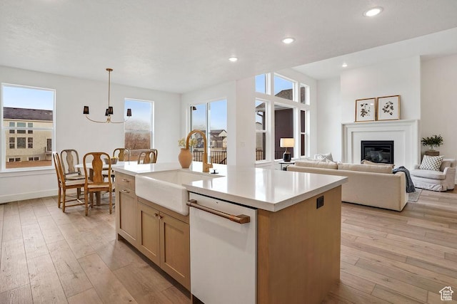 2878 W 2850 S, West Haven, UT 84401 - kitchen with dishwasher, plenty of natural light, light wood-type flooring, and a sink