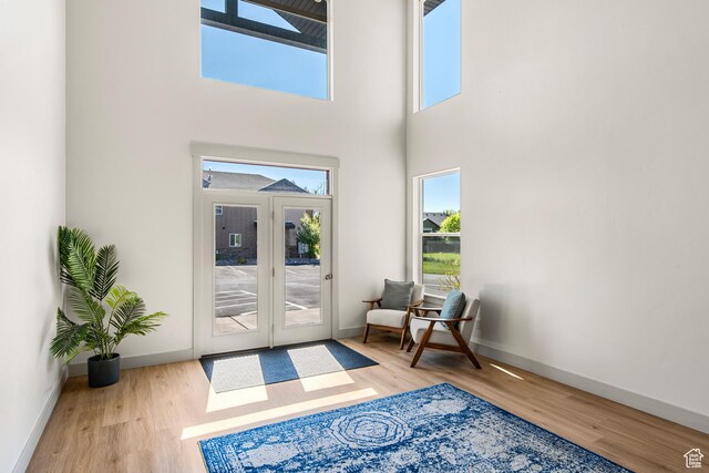 140 W 150th St S Unit D12, Garden City, UT 84028 - entryway featuring french doors, baseboards, and wood finished floors