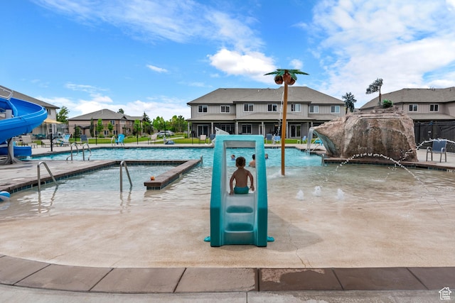 140 W 150th St S Unit D12, Garden City, UT 84028 - community pool with fence and a water slide