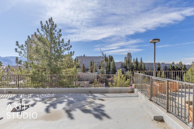 view of patio with fence