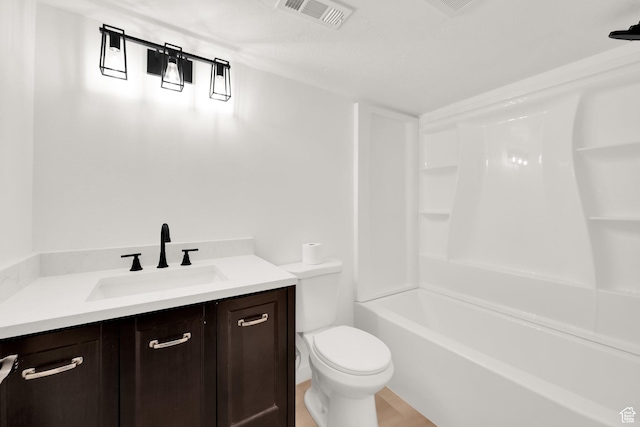 7898 N Tinamous Rd, Eagle Mountain, UT 84005 - bathroom with visible vents, toilet, and vanity