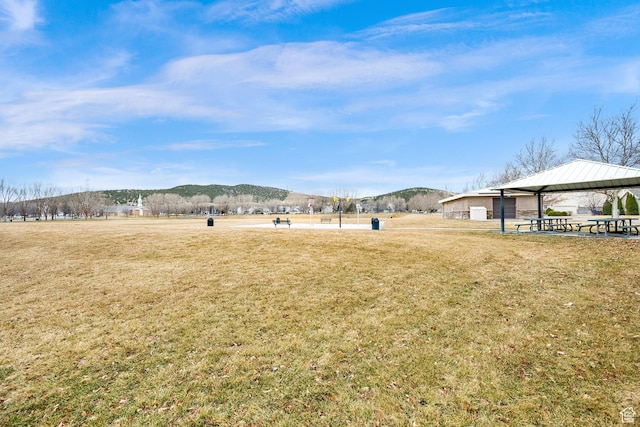 7898 N Tinamous Rd, Eagle Mountain, UT 84005 - view of yard with a gazebo and a mountain view