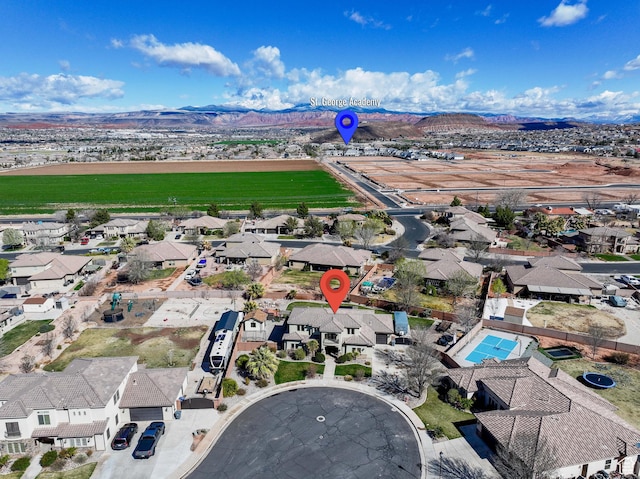 265 E Kimball Ct, Washington, UT 84780 - bird's eye view featuring a mountain view and a residential view
