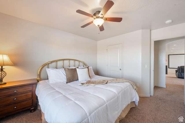 265 E Kimball Ct, Washington, UT 84780 - carpeted bedroom featuring a ceiling fan and baseboards