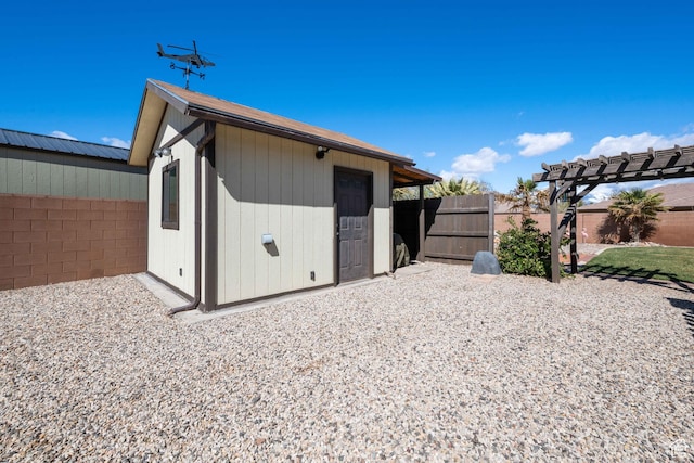 265 E Kimball Ct, Washington, UT 84780 - view of outdoor structure with a pergola and fence