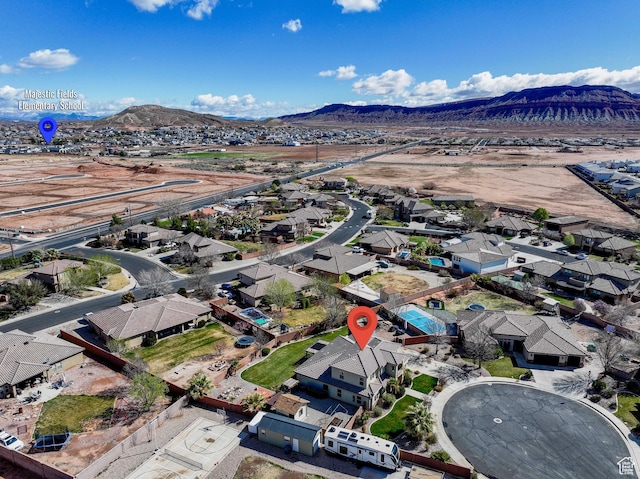 265 E Kimball Ct, Washington, UT 84780 - bird's eye view featuring a residential view and a mountain view