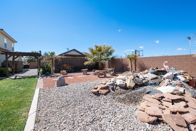 265 E Kimball Ct, Washington, UT 84780 - view of yard with a pergola and a fenced backyard
