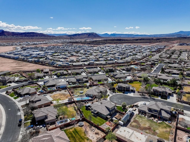 265 E Kimball Ct, Washington, UT 84780 - aerial view featuring a mountain view and a residential view