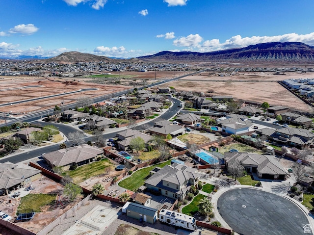 265 E Kimball Ct, Washington, UT 84780 - birds eye view of property with a mountain view and a residential view