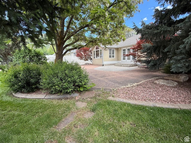 1164 E 2650 N, North Ogden, UT 84414 - view of yard with a patio area and french doors