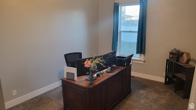 596 W 200 S, Vernal, UT 84078 - home office featuring dark colored carpet and baseboards