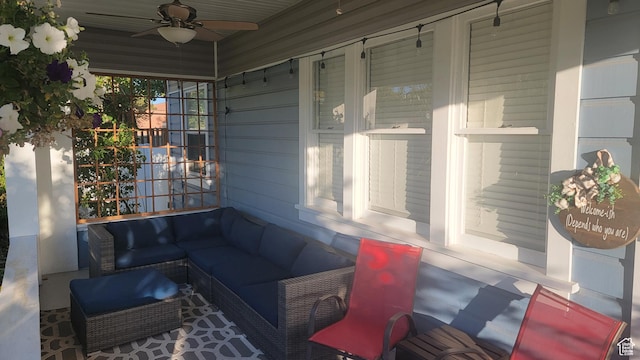 596 W 200 S, Vernal, UT 84078 - view of patio with outdoor lounge area and a ceiling fan