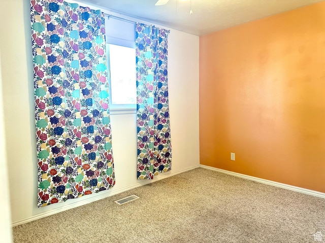 384 S 350 W, Vernal, UT 84078 - carpeted spare room featuring baseboards and ceiling fan