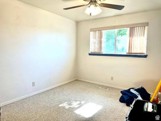 384 S 350 W, Vernal, UT 84078 - carpeted spare room featuring a ceiling fan and baseboards