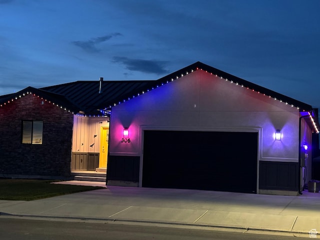 306 W 450 S, Ephraim, UT 84627 - view of front of property with an attached garage, driveway, and a standing seam roof