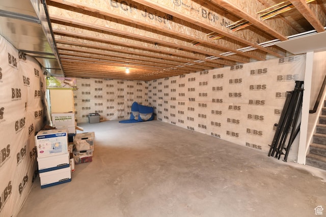 306 W 450 S, Ephraim, UT 84627 - unfinished basement with stairs