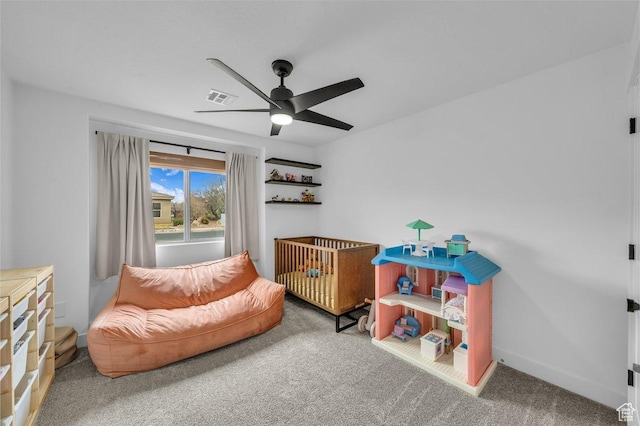 3231 S 300 W, Washington, UT 84780 - interior space with visible vents, baseboards, a ceiling fan, and carpet