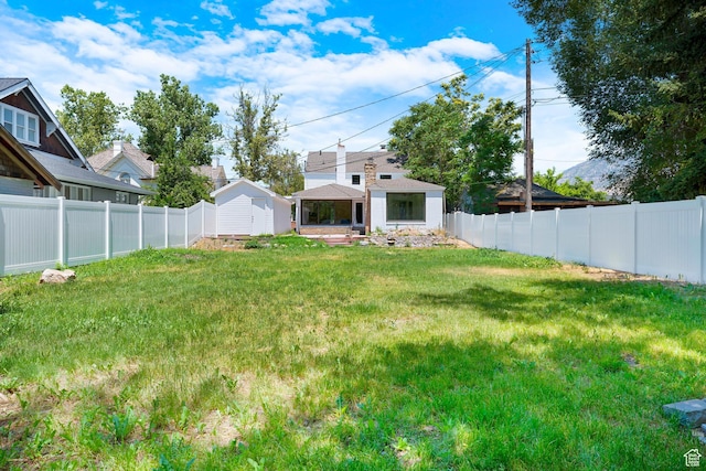 130 E 200 S, Provo, UT 84606 - fenced backyard featuring a storage unit