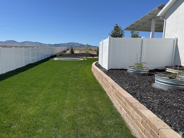 134 E Marciano Way, Grantsville, UT 84029 - view of yard featuring a mountain view, a fenced backyard, and a vegetable garden