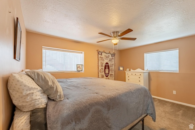 2602 W 1800 S, West Haven, UT 84401 - carpeted bedroom featuring ceiling fan, baseboards, and a textured ceiling
