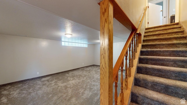 1207 S 600 W, Preston, ID 83263 - stairway featuring carpet flooring and baseboards