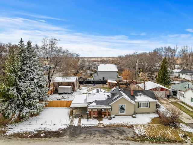 3911 W 2250 N, Corinne, UT 84307 - snowy aerial view with a residential view