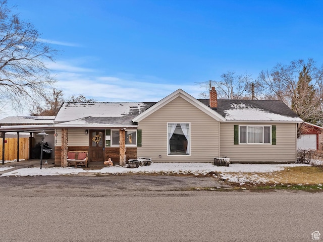 3911 W 2250 N, Corinne, UT 84307 - ranch-style home featuring a chimney