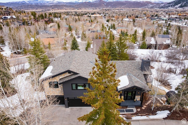 4673 Nelson Ct, Park City, UT 84098 - aerial view of residential area featuring a mountainous background