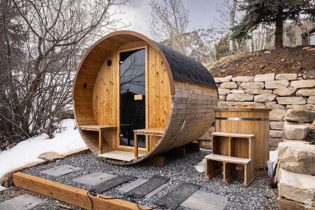 4673 Nelson Ct, Park City, UT 84098 - snow covered structure with an outdoor structure and exterior structure