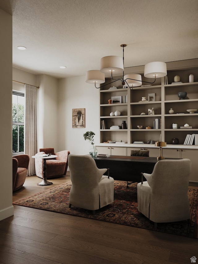 387 S 7900th St E Unit 13, Huntsville, UT 84317 - office with hardwood / wood-style flooring and recessed lighting