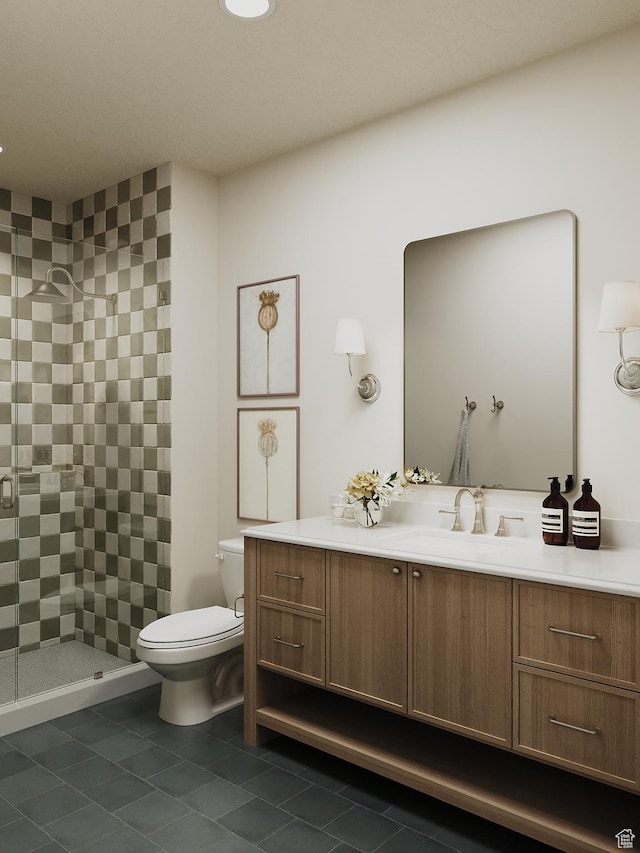 387 S 7900th St E Unit 13, Huntsville, UT 84317 - full bathroom featuring vanity, a stall shower, and tile patterned flooring